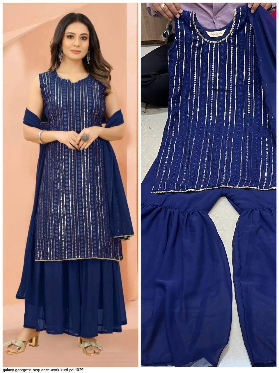 INDACORIFY Beautiful Kurti Pants Suit Cotton Girls Women
