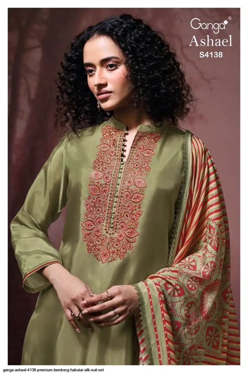 GANGA Ashael 4138 Bemberg Habutai Silk Suit