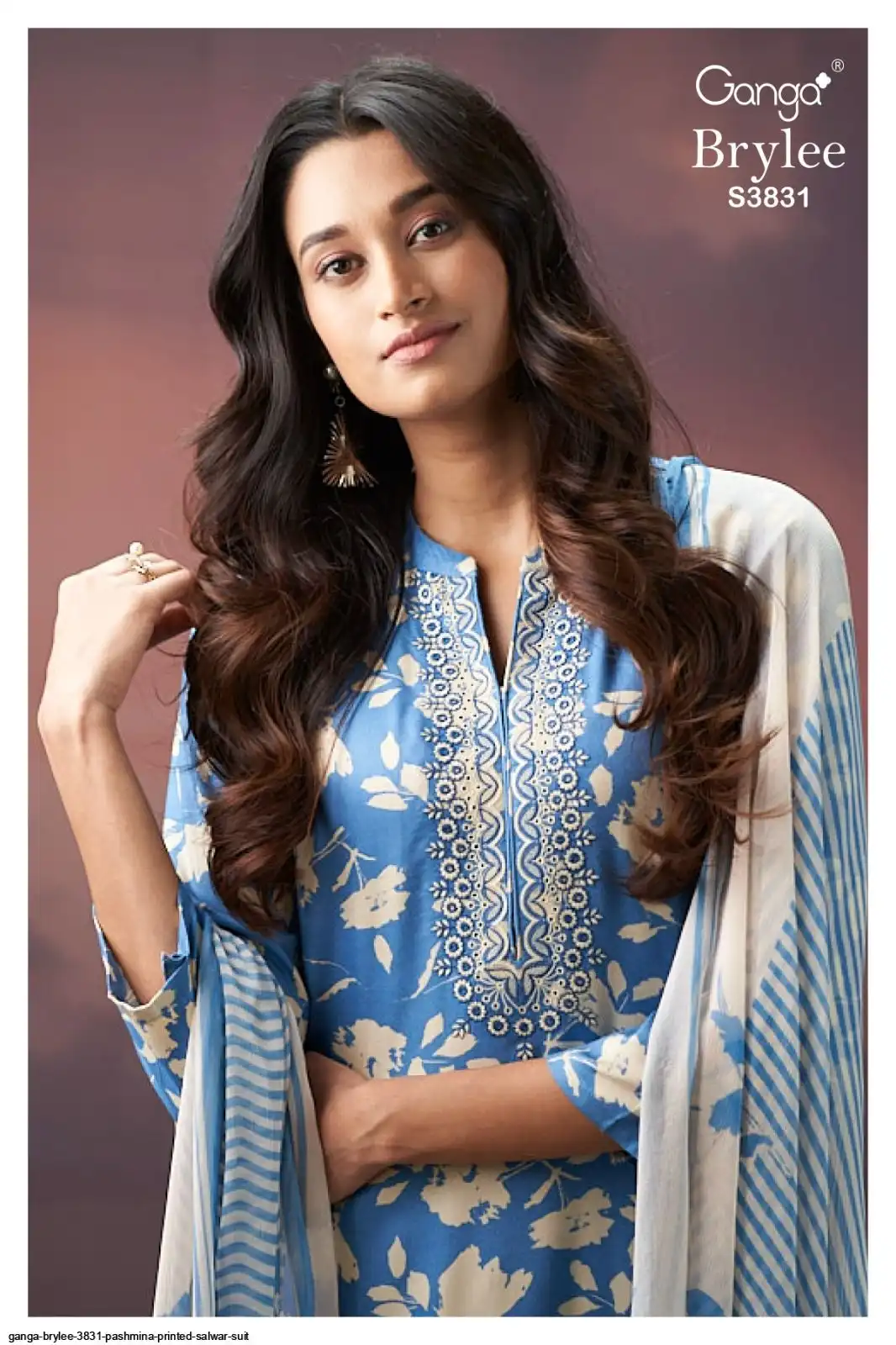 GANGA BRYLEE 3831 PASHMINA PRINTED SALWAR SUIT