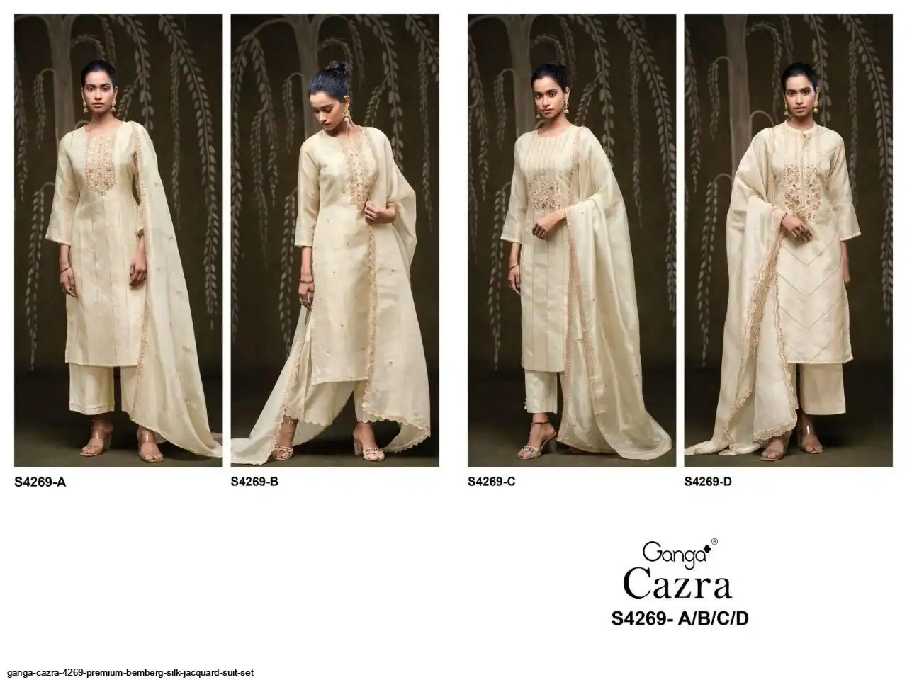 Ganga CAZRA 4269 Bemberg Silk Suit