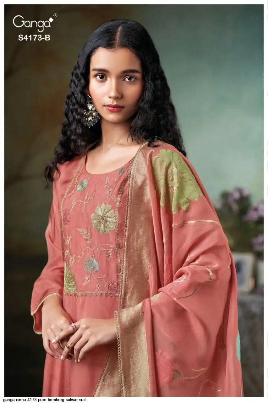 4173 Raphael Ganga Ciena 4173 Pure Bemberg Salwar Suit