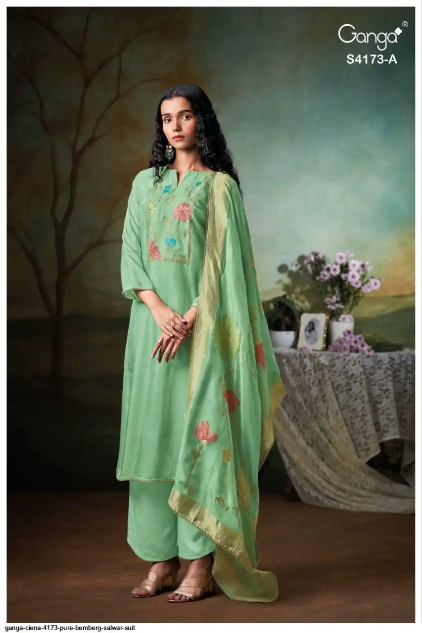 4173 Raphael Ganga Ciena 4173 Pure Bemberg Salwar Suit