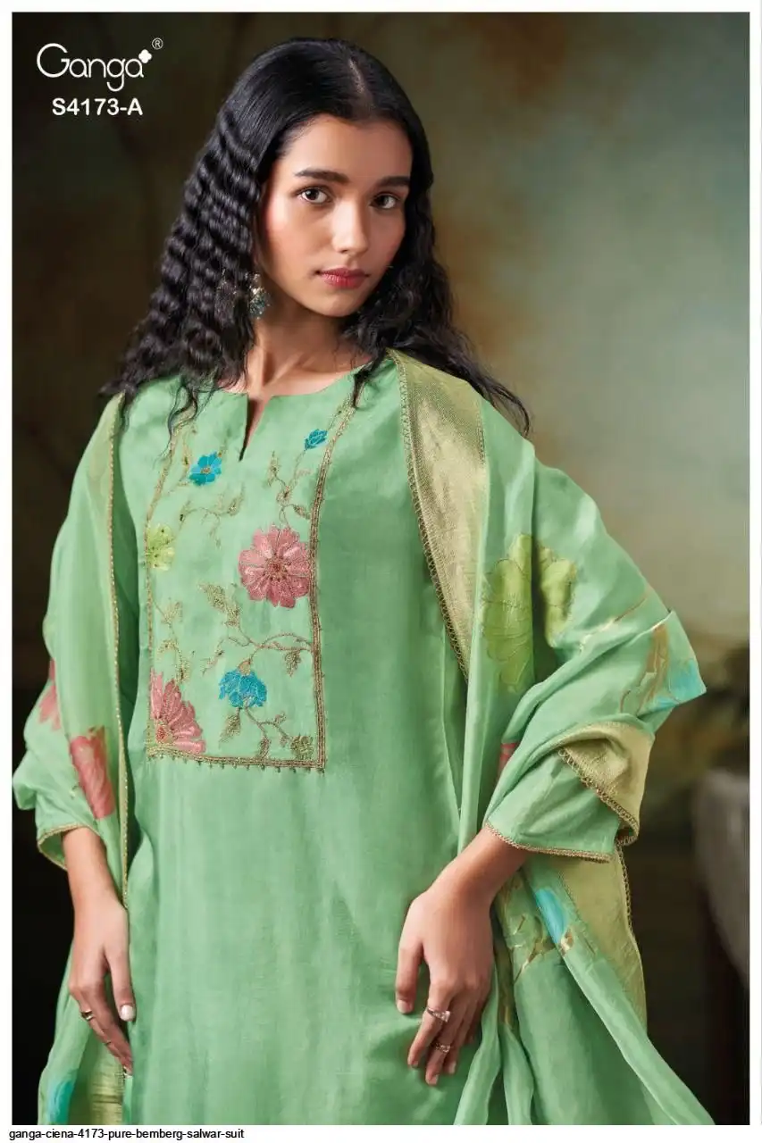 4173 Raphael Ganga Ciena 4173 Pure Bemberg Salwar Suit