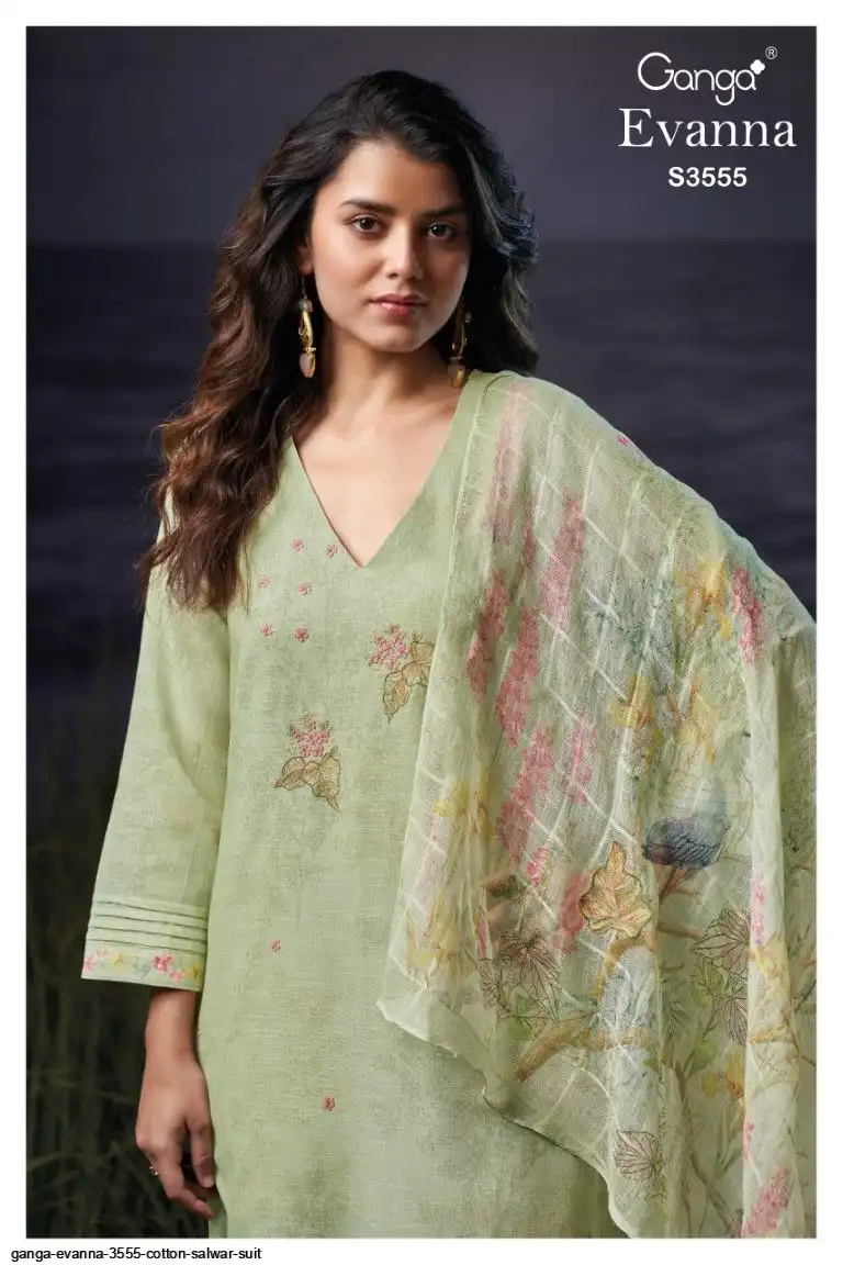 GANGA EVANNA 3555 COTTON SALWAR SUIT
