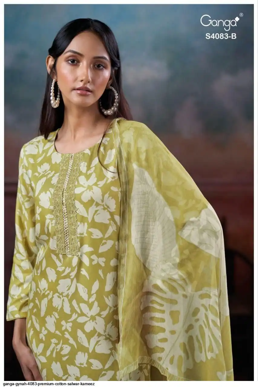 Ganga Gynah 4083 Premium Cotton Salwar Kameez