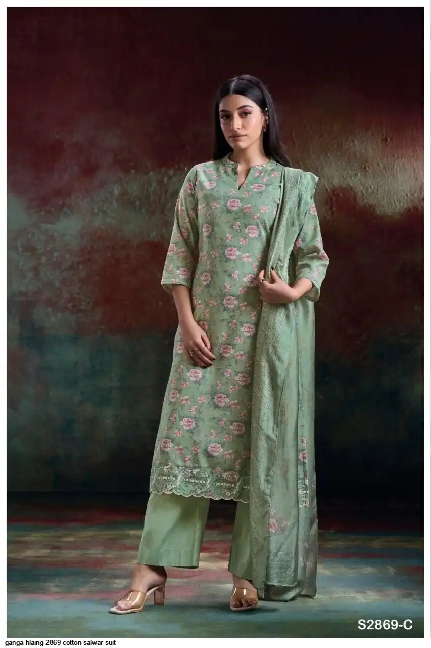 GANGA HLAING 2869 COTTON SALWAR SUIT