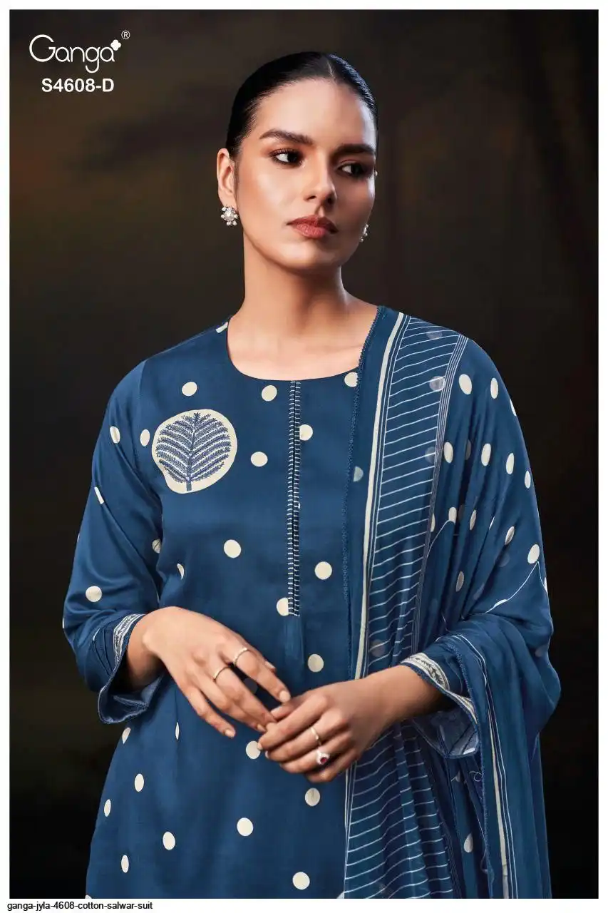 GANGA JYLA 4608 COTTON SALWAR SUIT