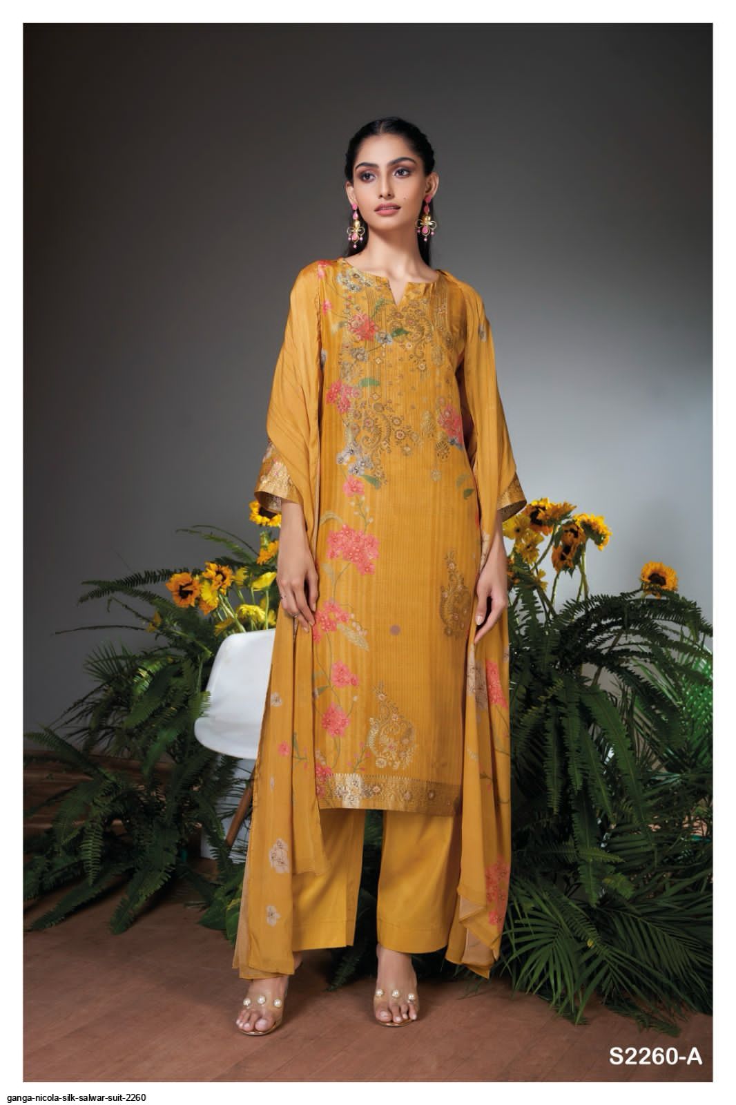 GANGA NICOLA SILK salwar suit 2260