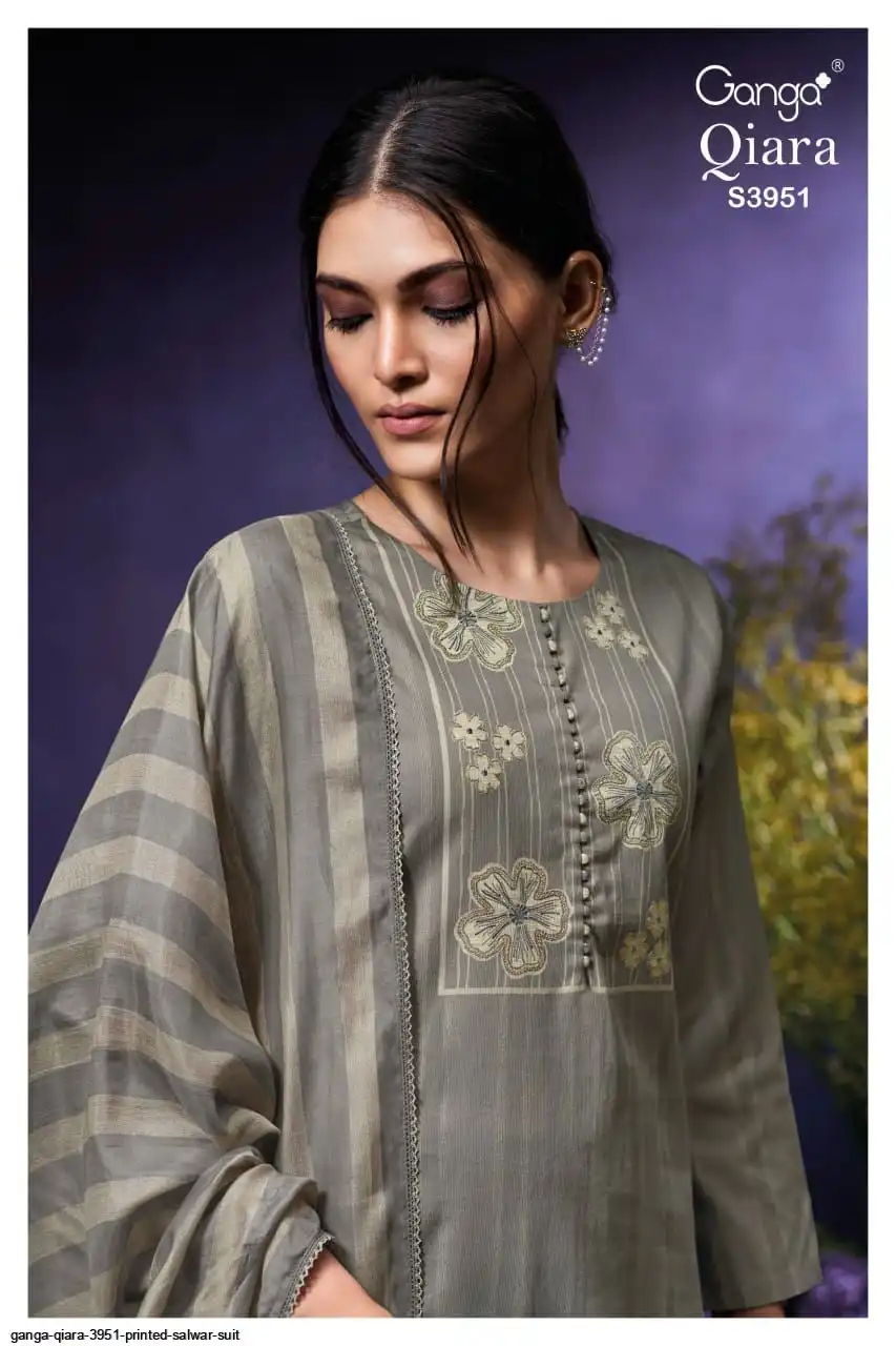 GANGA QIARA 3951 PRINTED SALWAR SUIT