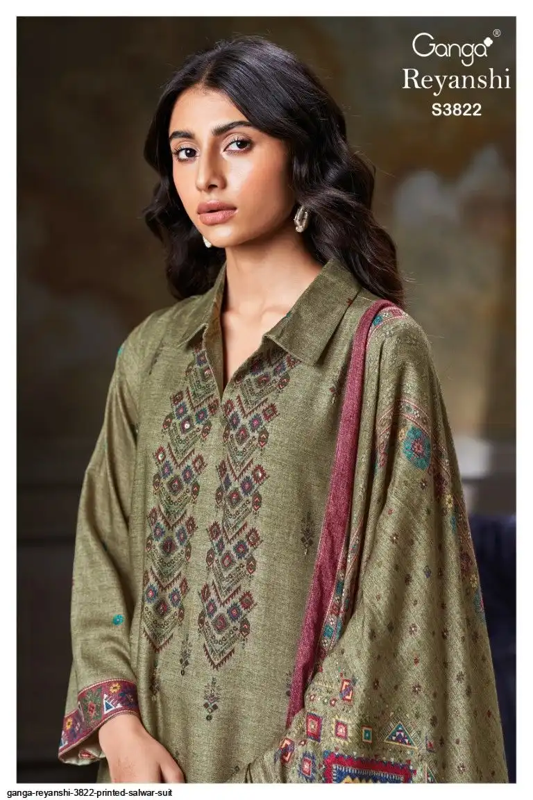GANGA REYANSHI 3822 PRINTED SALWAR SUIT