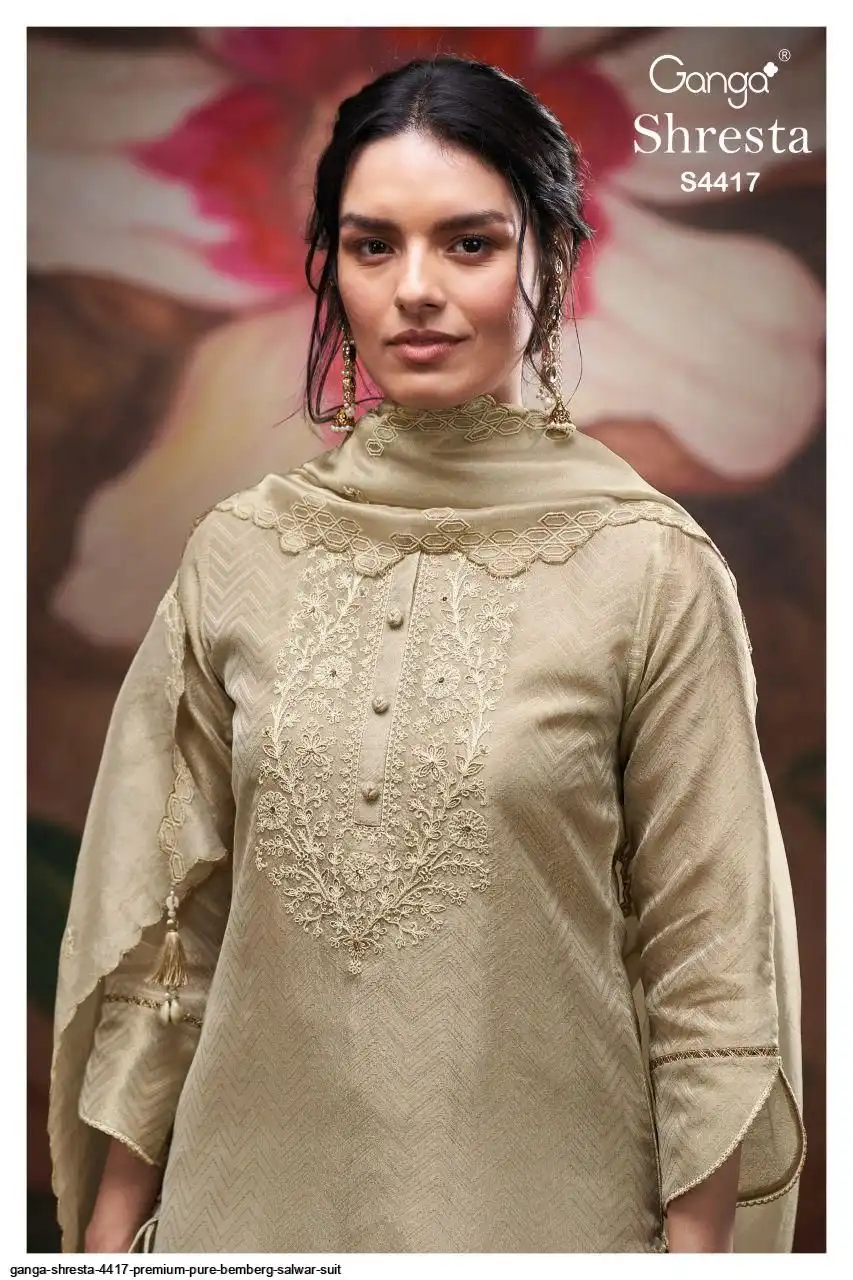Ganga Shresta 4417 Premium Pure Bemberg Salwar Suit