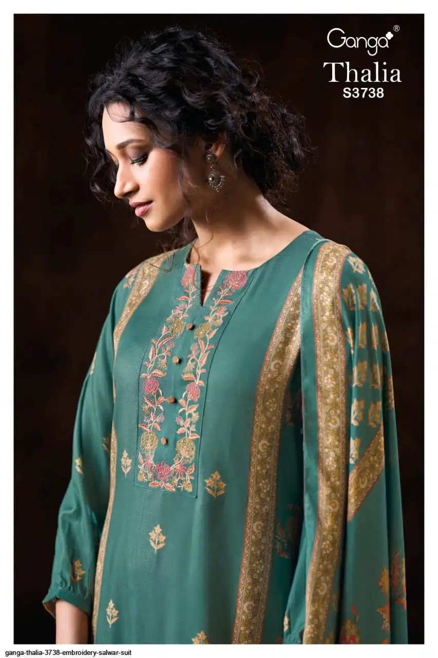 GANGA THALIA 3738 EMBROIDERY SALWAR SUIT