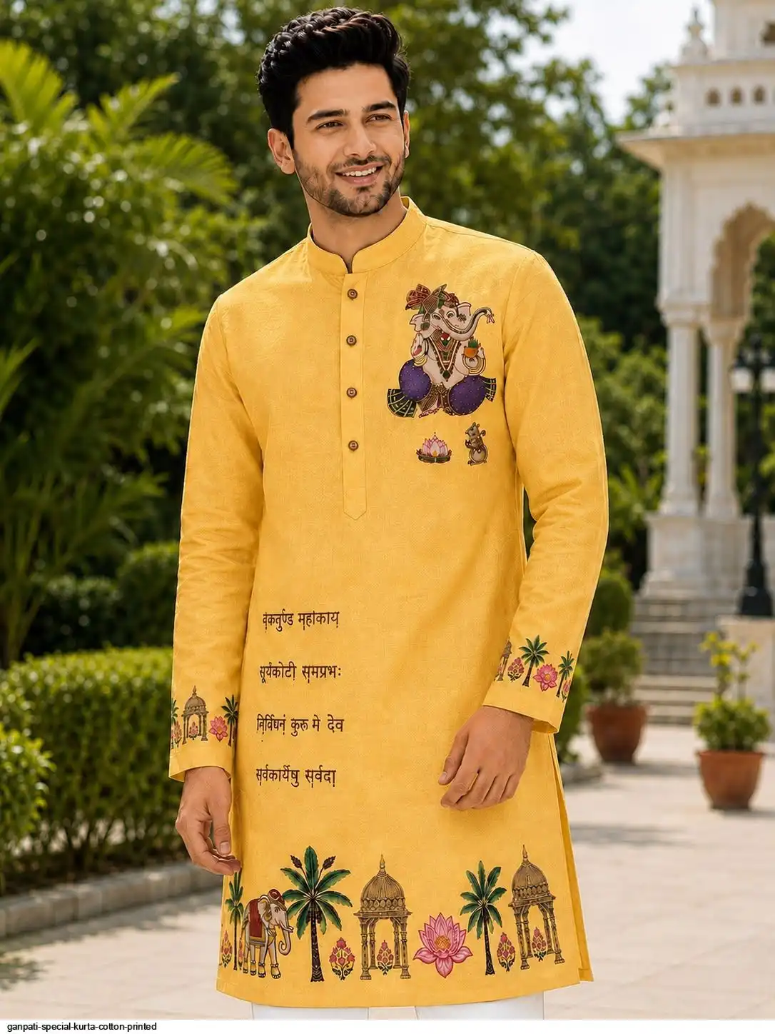 GANPATI SPECIAL KURTA COTTON PRINTED A