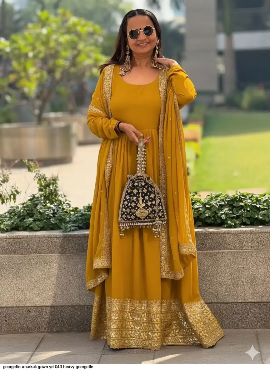 GEORGETTE ANARKALI GOWN YD 043 HEAVY GEORGETTE 2