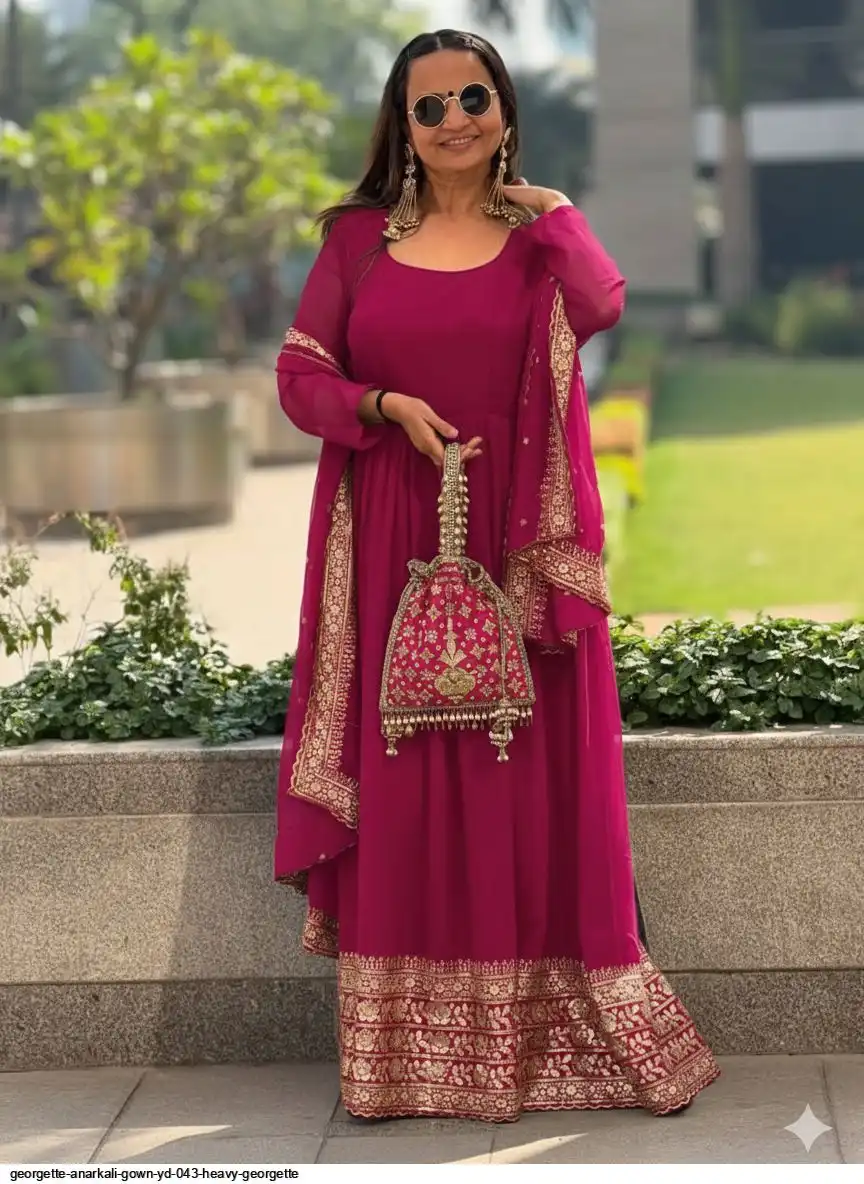 GEORGETTE ANARKALI GOWN YD 043 HEAVY GEORGETTE 3