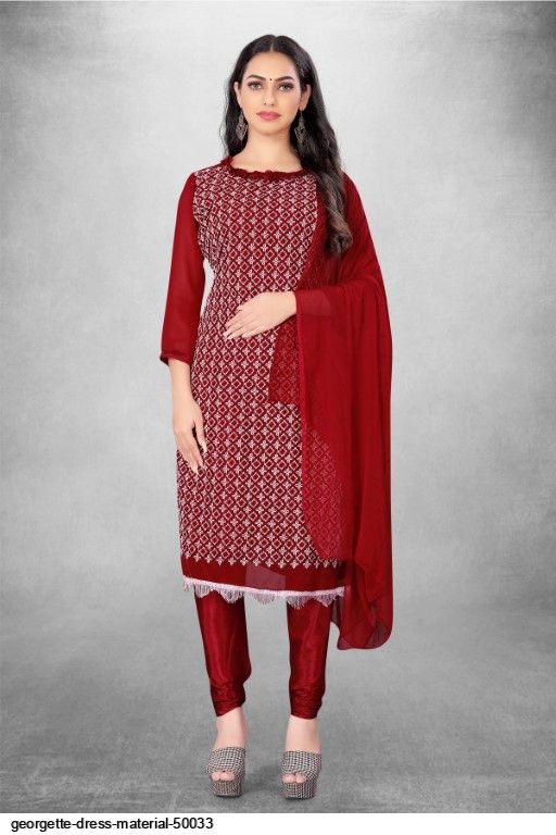 WOMEN'S GEORGETTE DRESS MATERIAL WITH DUPATTA SUIT 7 in Amritsar at best  price by A W Cart - Justdial