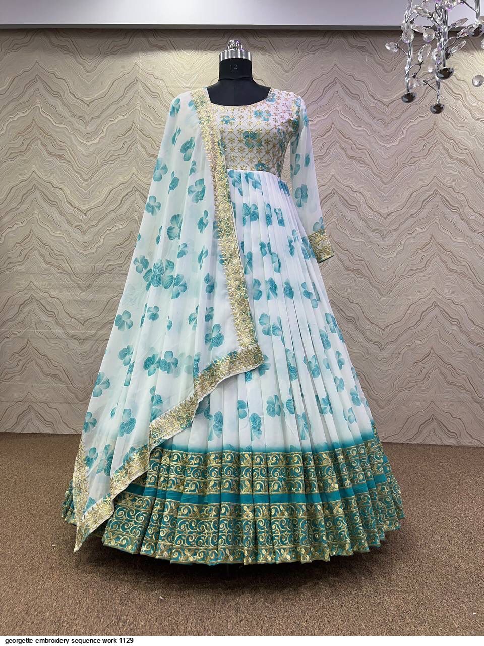 Goergette Kaftan top dress sequence work
