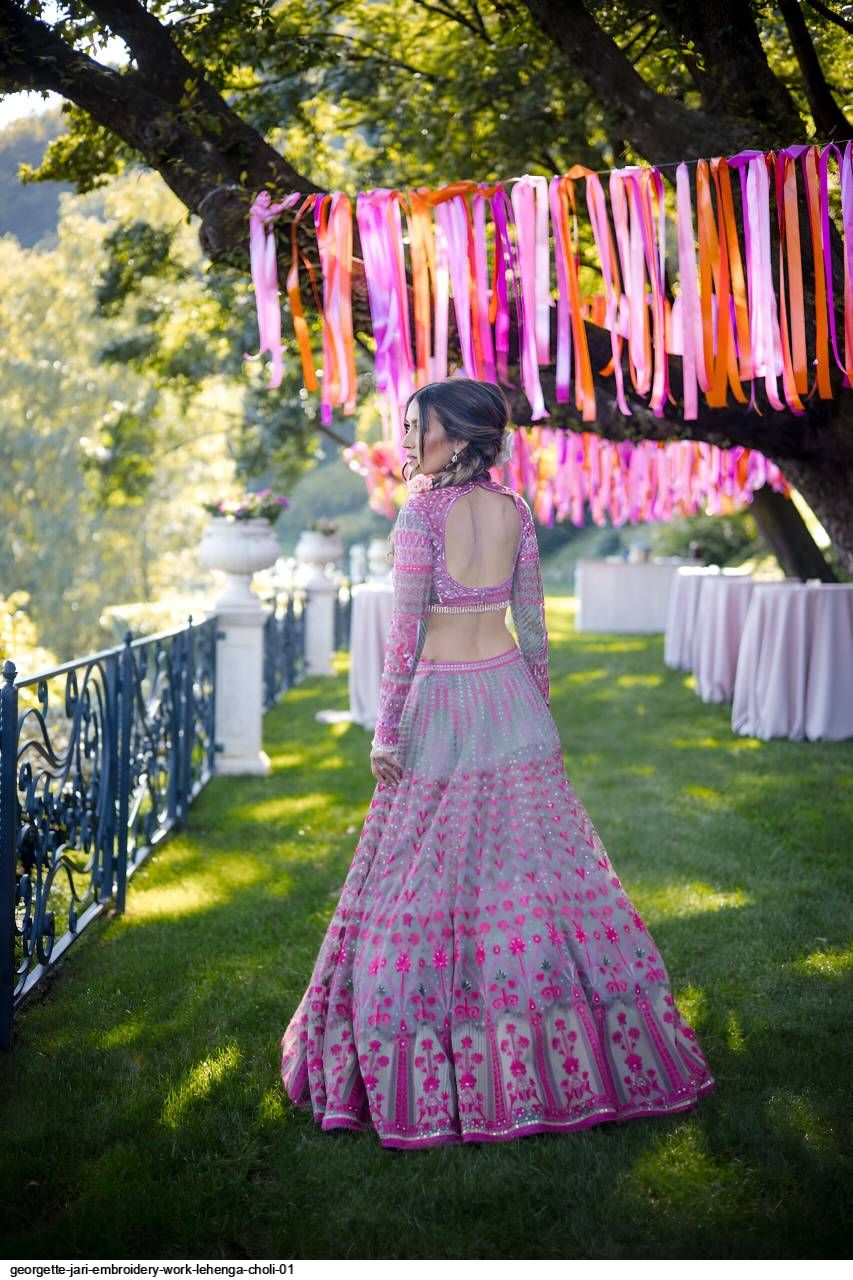 Star Georgette With Sequins And Thread Embroidery Work With Cancan And Canvas Lehenga Choli