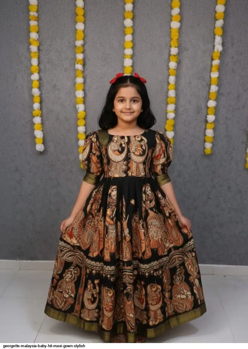 Georgette Malaysia Baby Hit Maxi Gown Stylish