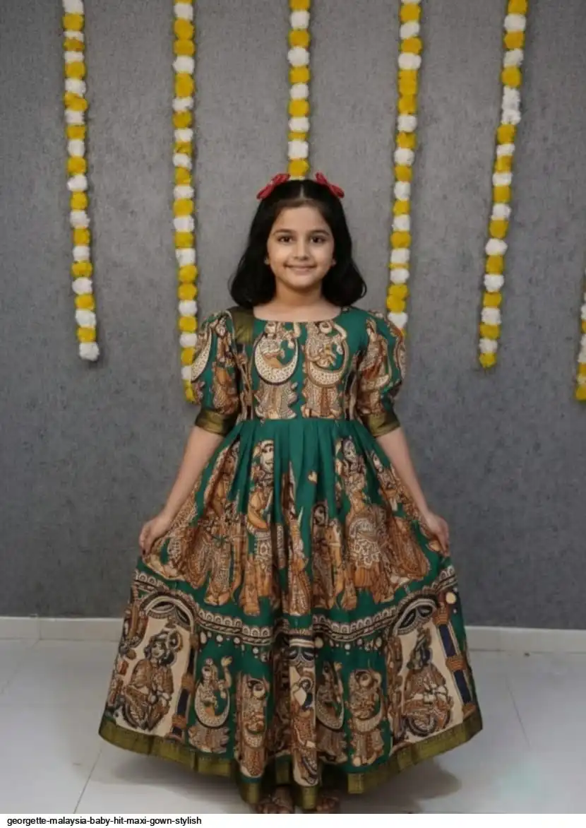 GEORGETTE MALAYSIA BABY HIT MAXI GOWN STYLISH D