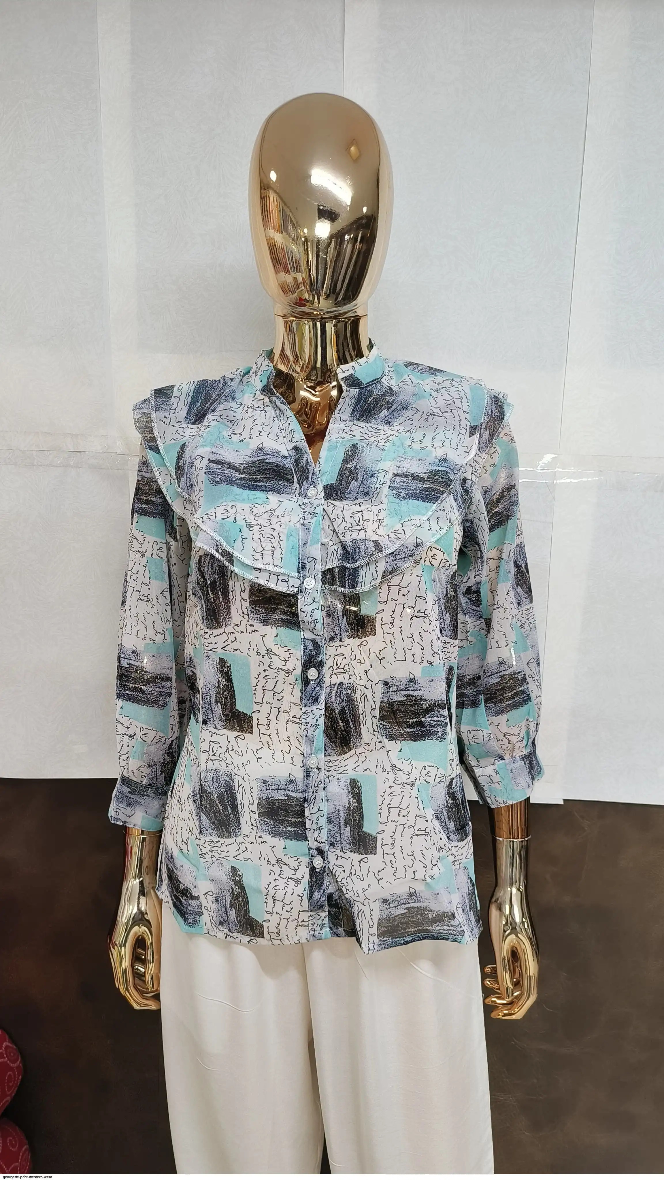 GEORGETTE PRINT WESTERN WEAR 1