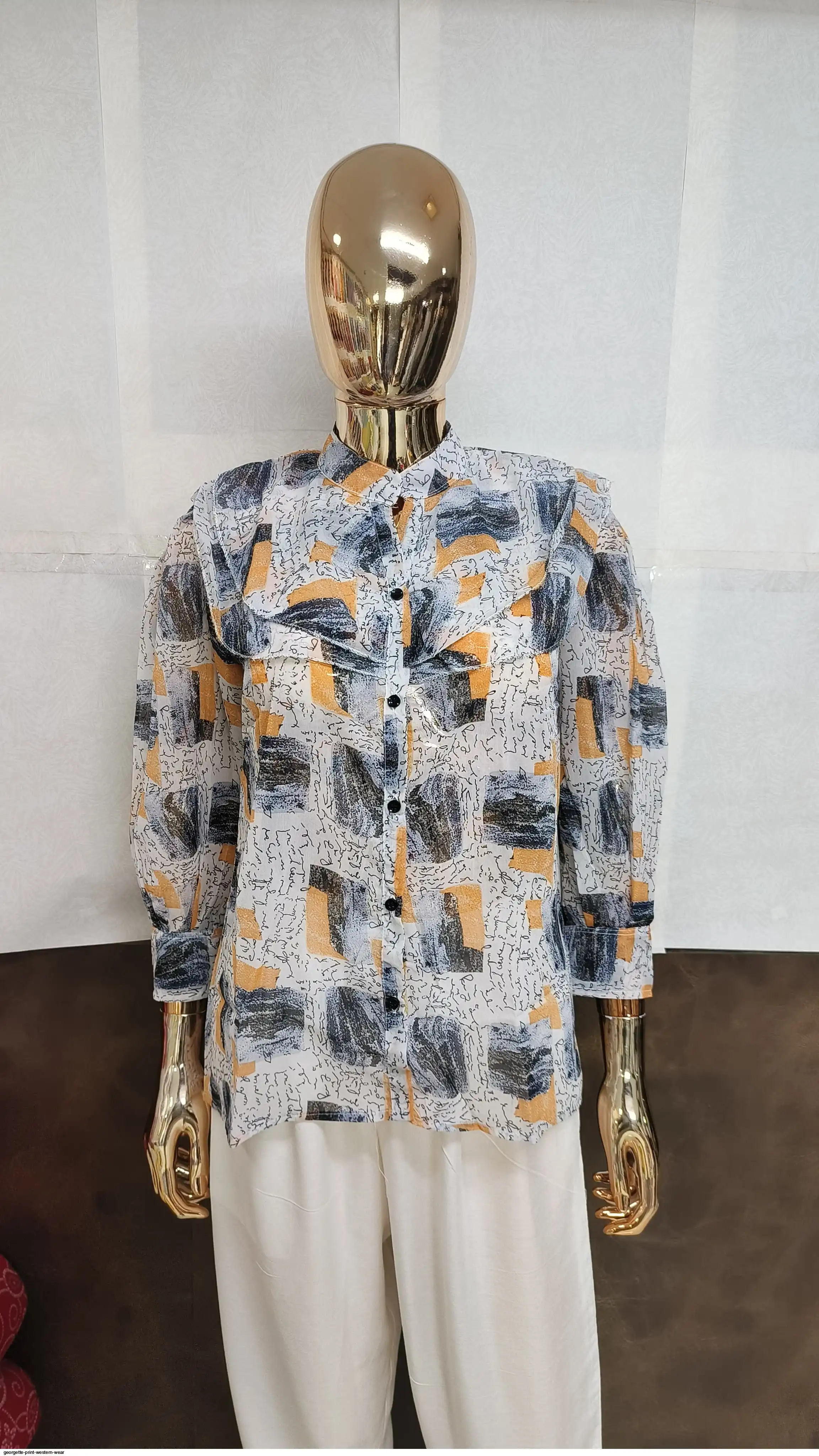 GEORGETTE PRINT WESTERN WEAR 2