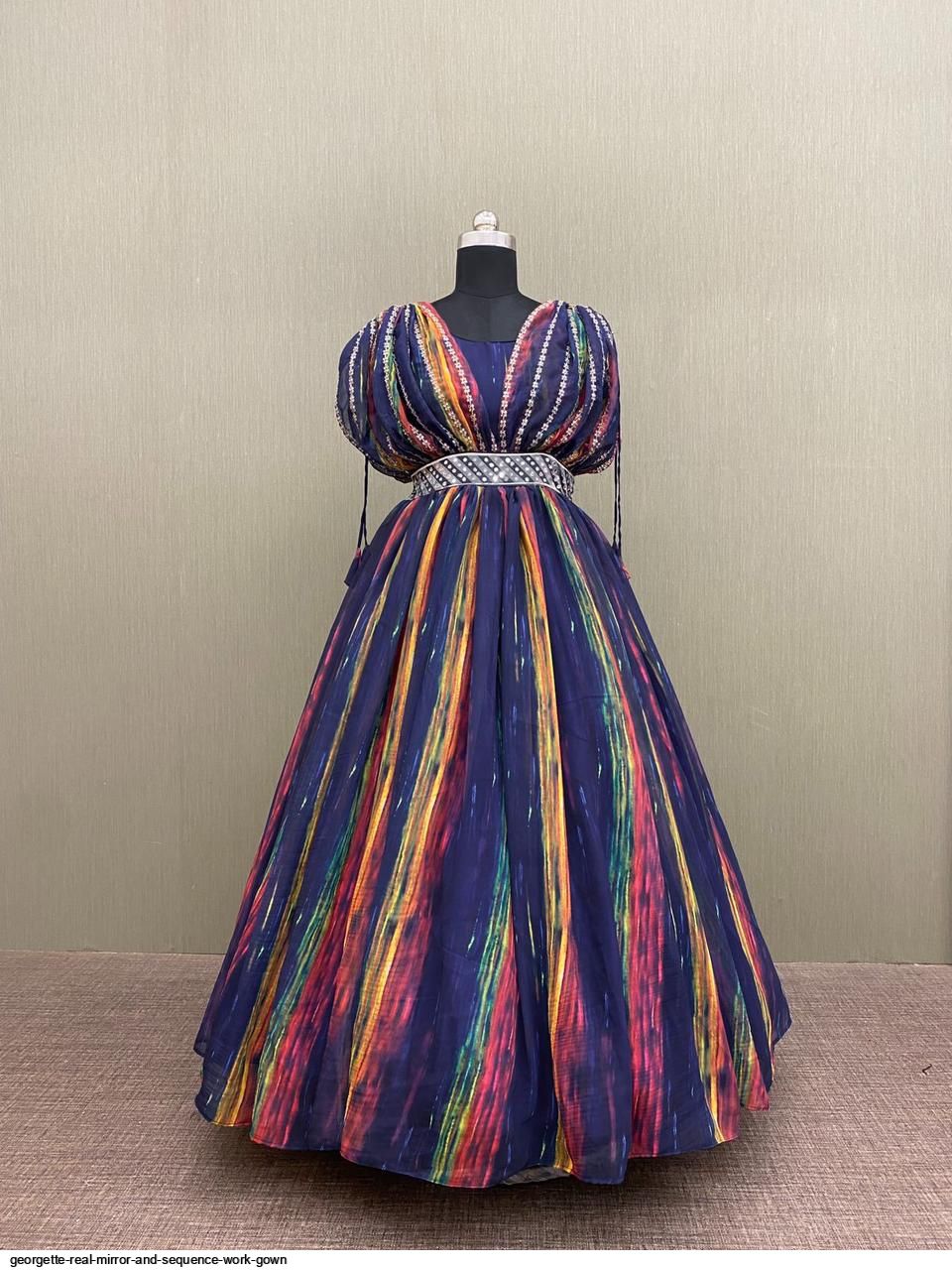 sequence work gown