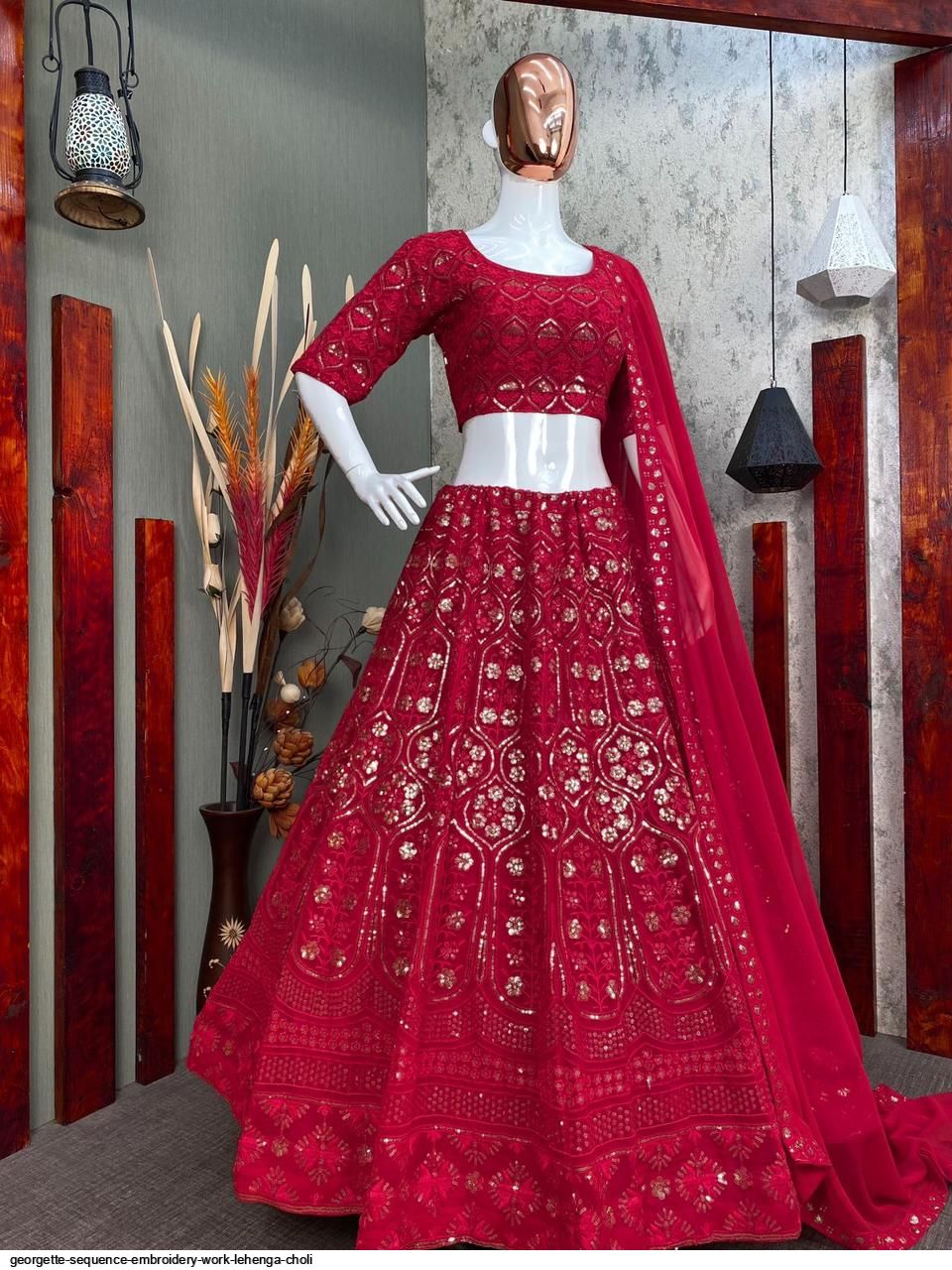 Red Color Trending Lehenga Choli With Custom Stitching and Dupatta in USA,  UK, Malaysia, South Africa, Dubai, Singapore