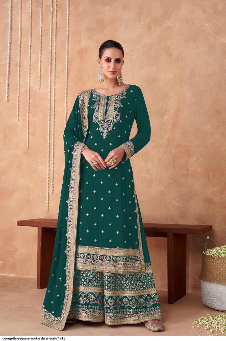 Georgette Fabric Sangeet Special Salwar Suit Trending