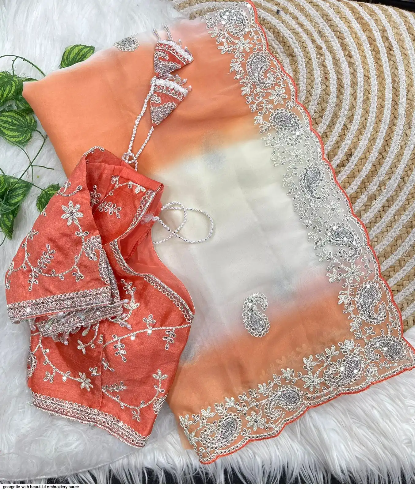 GEORGETTE WITH BEAUTIFUL EMBROIDERY SAREE 3