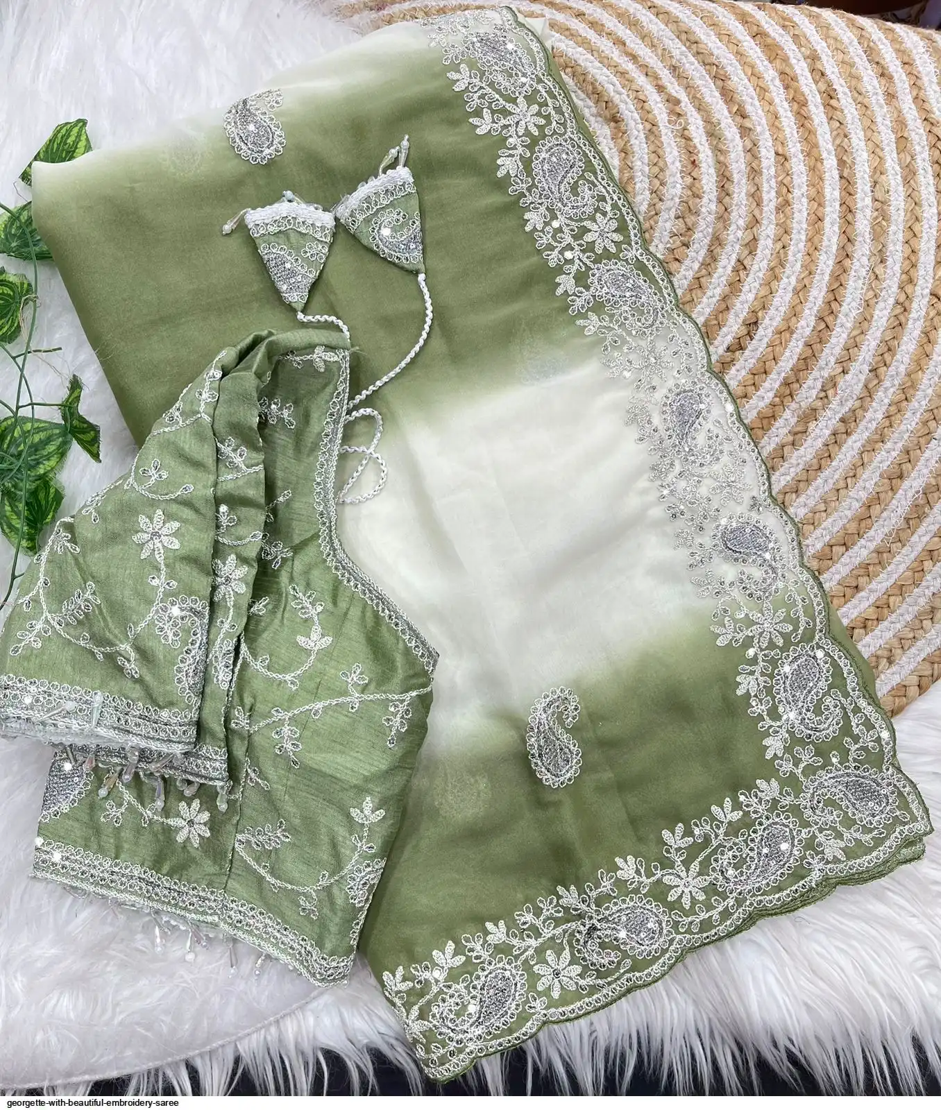 GEORGETTE WITH BEAUTIFUL EMBROIDERY SAREE 5