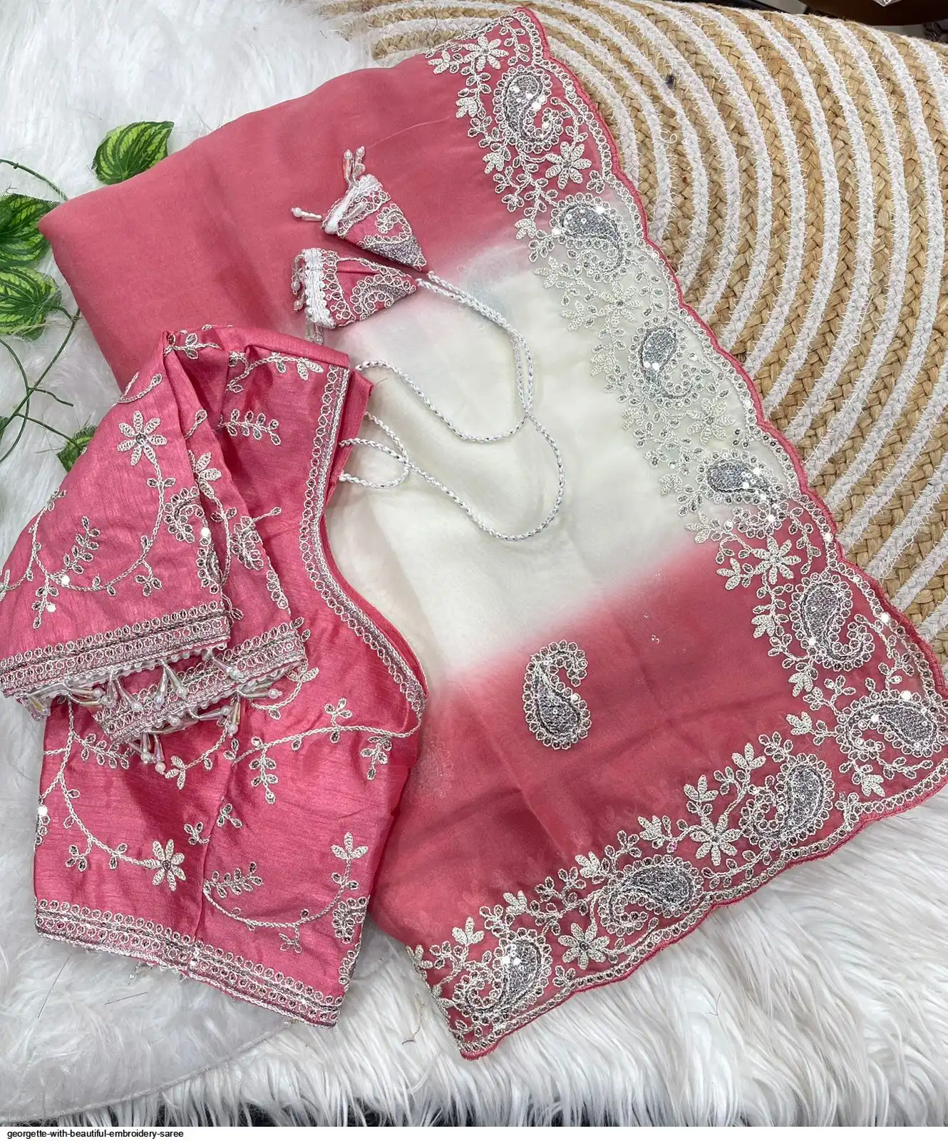 GEORGETTE WITH BEAUTIFUL EMBROIDERY SAREE 6