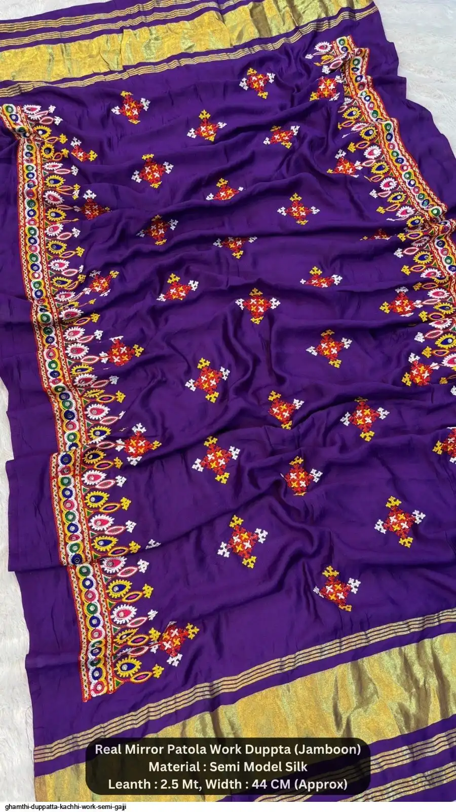 GHAMTHI DUPPATTA KACHHI WORK SEMI GAJJI 2