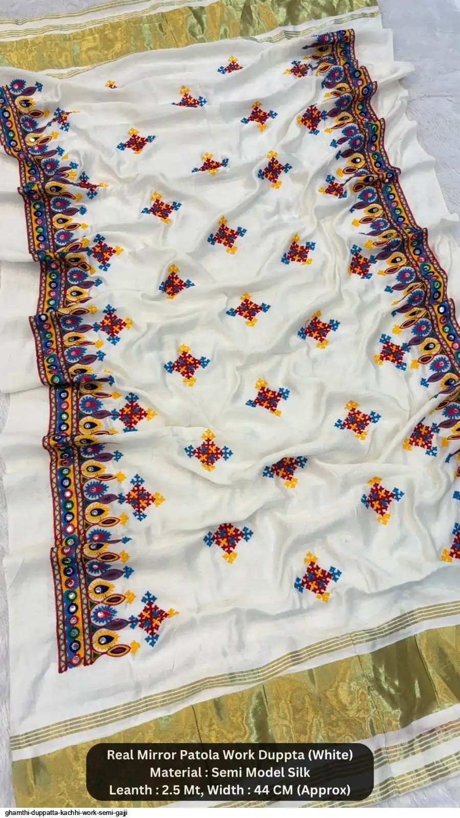 GHAMTHI DUPPATTA KACHHI WORK SEMI GAJJI 3