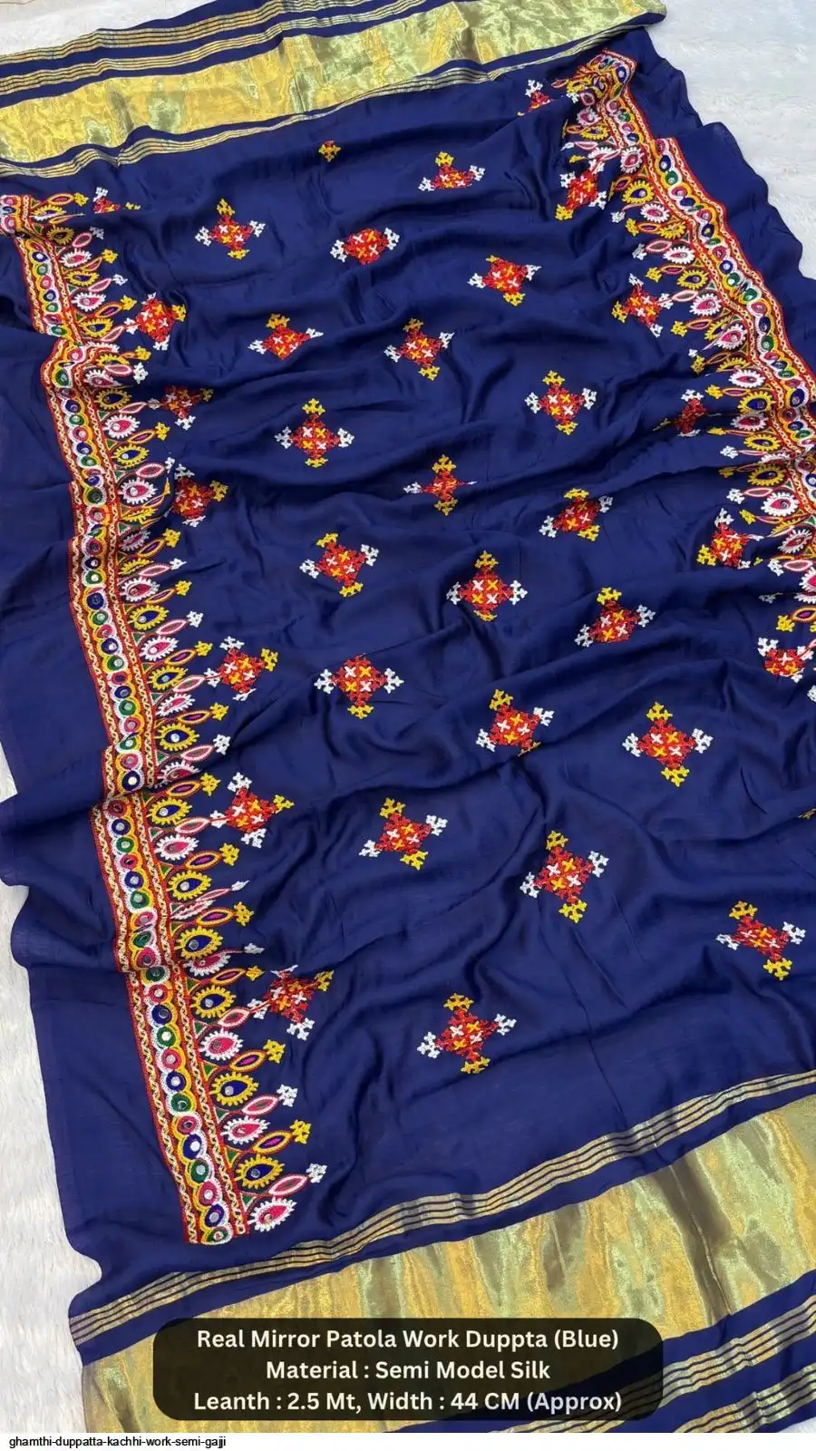 GHAMTHI DUPPATTA KACHHI WORK SEMI GAJJI 6