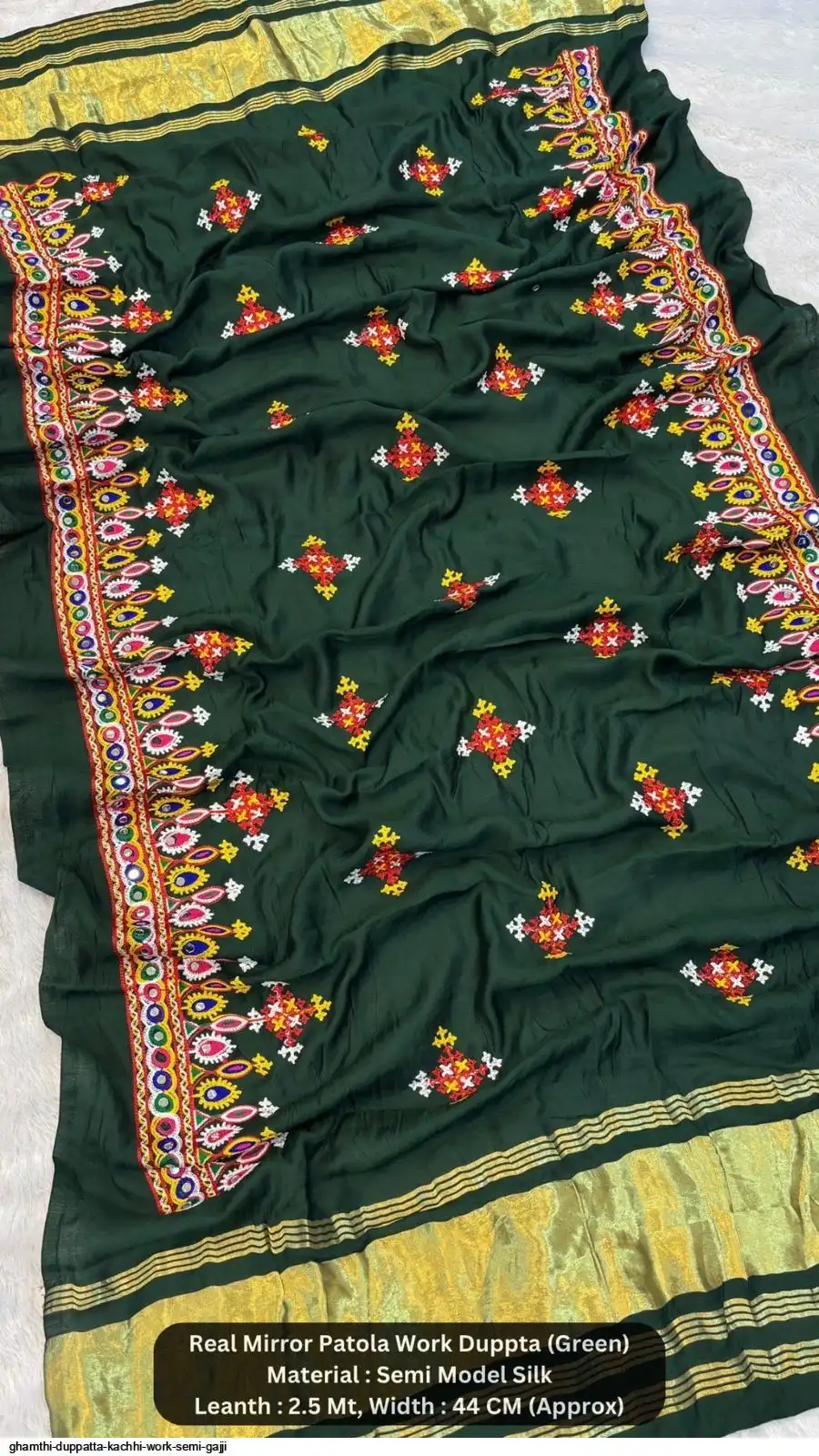 GHAMTHI DUPPATTA KACHHI WORK SEMI GAJJI 4