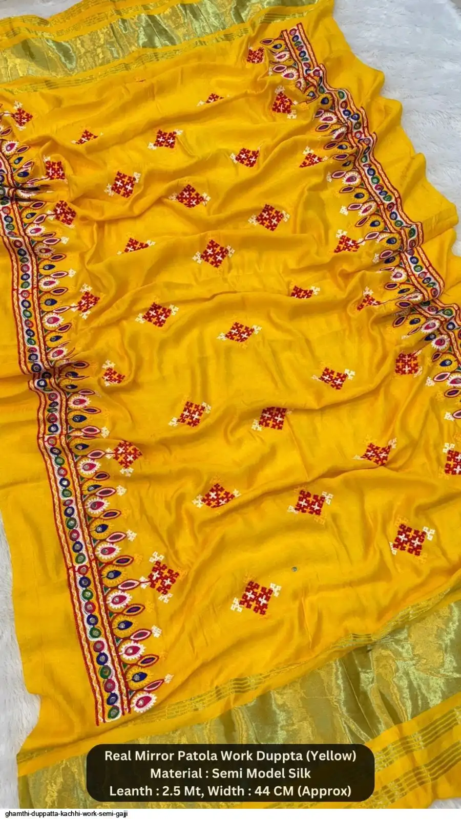 GHAMTHI DUPPATTA KACHHI WORK SEMI GAJJI 5