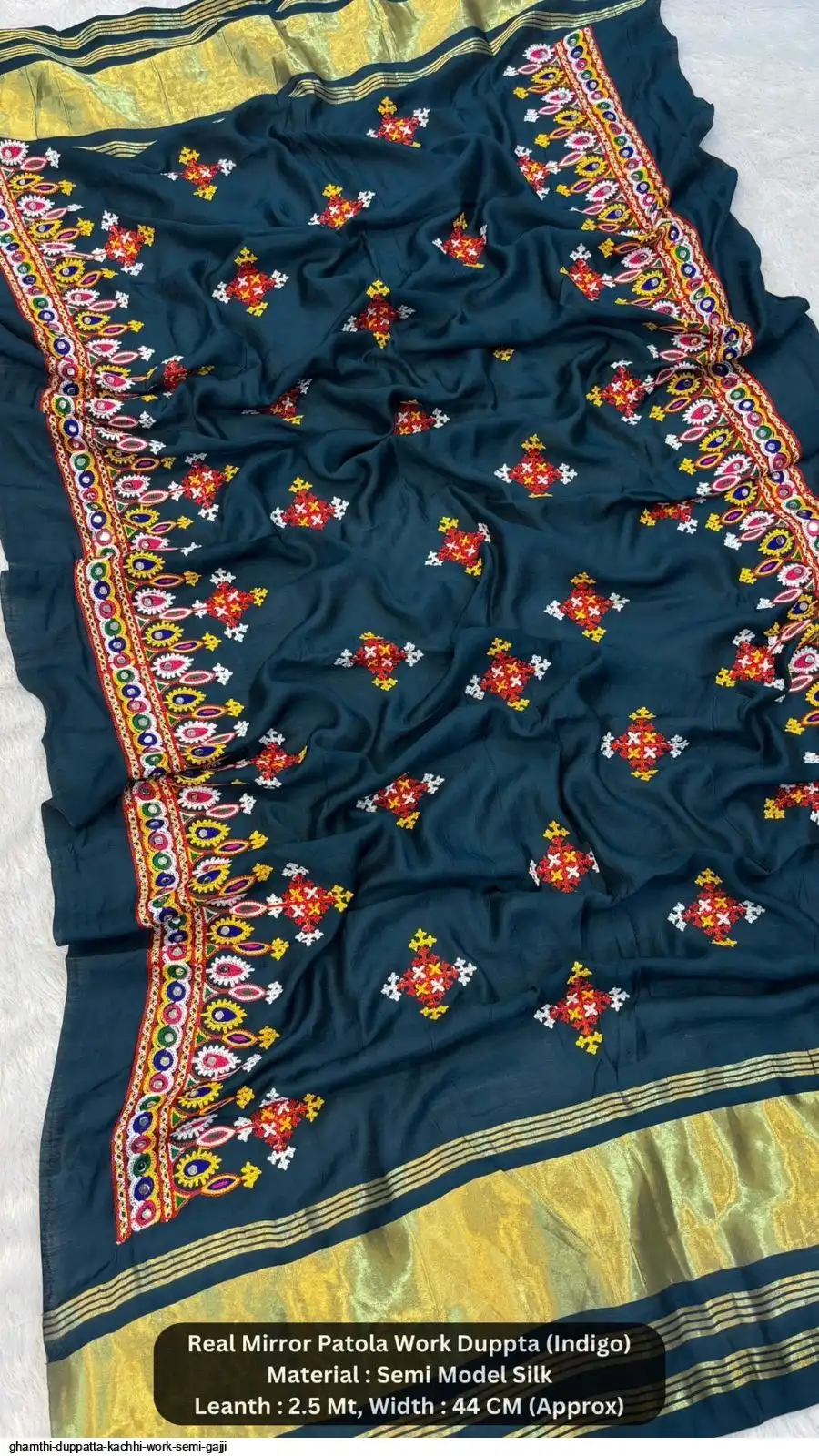 GHAMTHI DUPPATTA KACHHI WORK SEMI GAJJI 10
