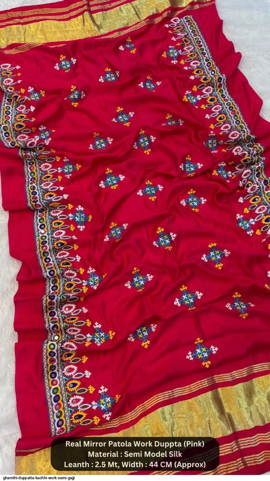GHAMTHI DUPPATTA KACHHI WORK SEMI GAJJI 9