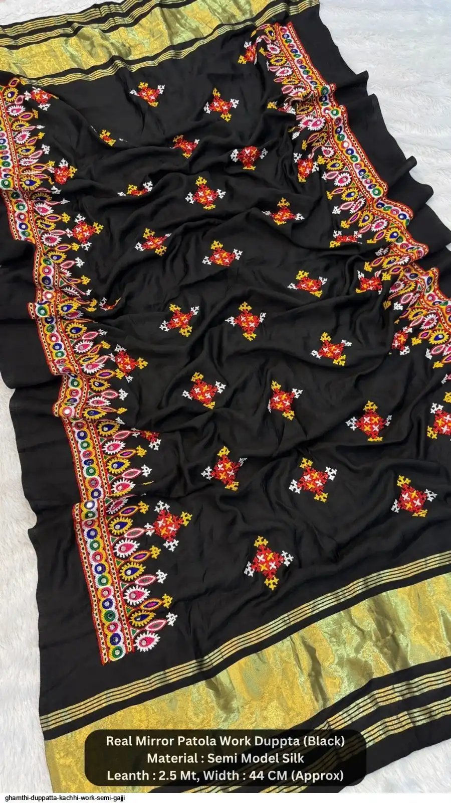 GHAMTHI DUPPATTA KACHHI WORK SEMI GAJJI 12