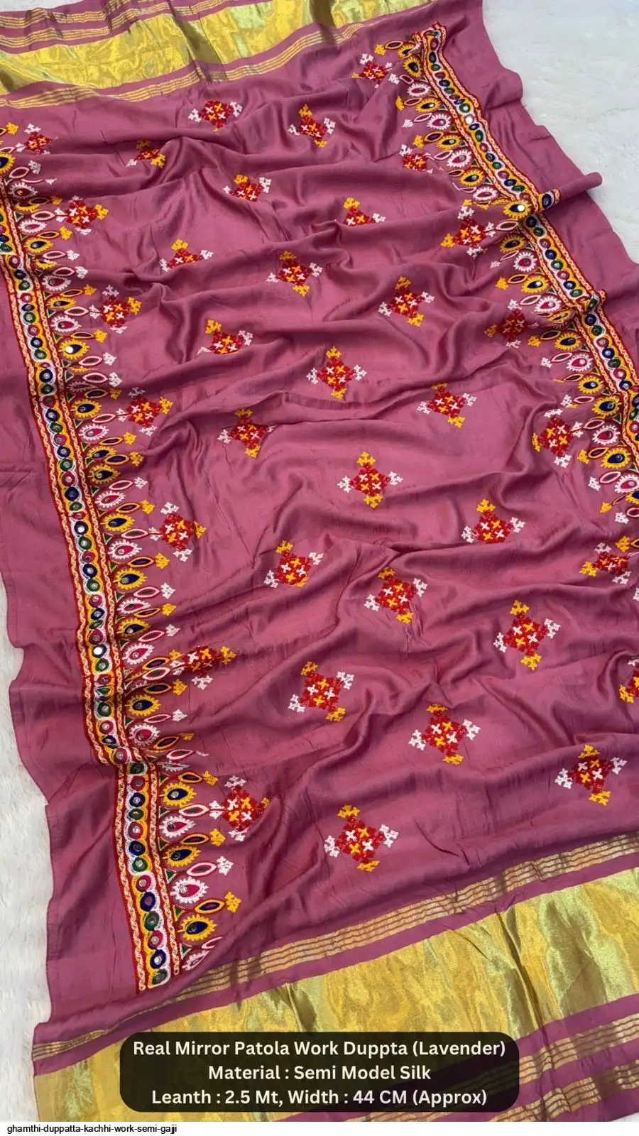 GHAMTHI DUPPATTA KACHHI WORK SEMI GAJJI 11