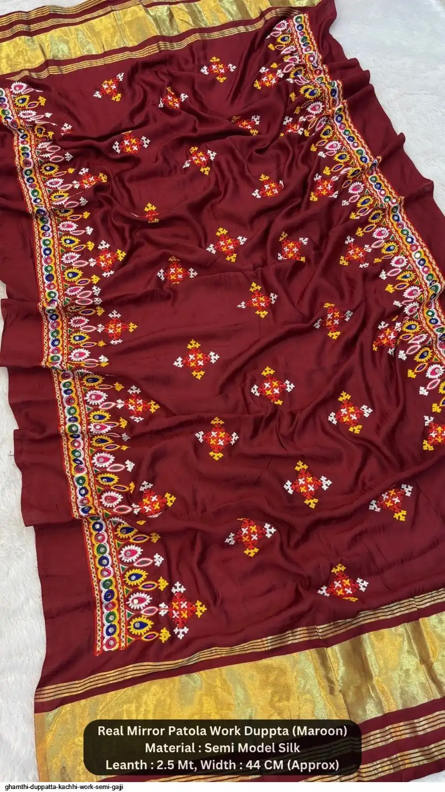 GHAMTHI DUPPATTA KACHHI WORK SEMI GAJJI 13