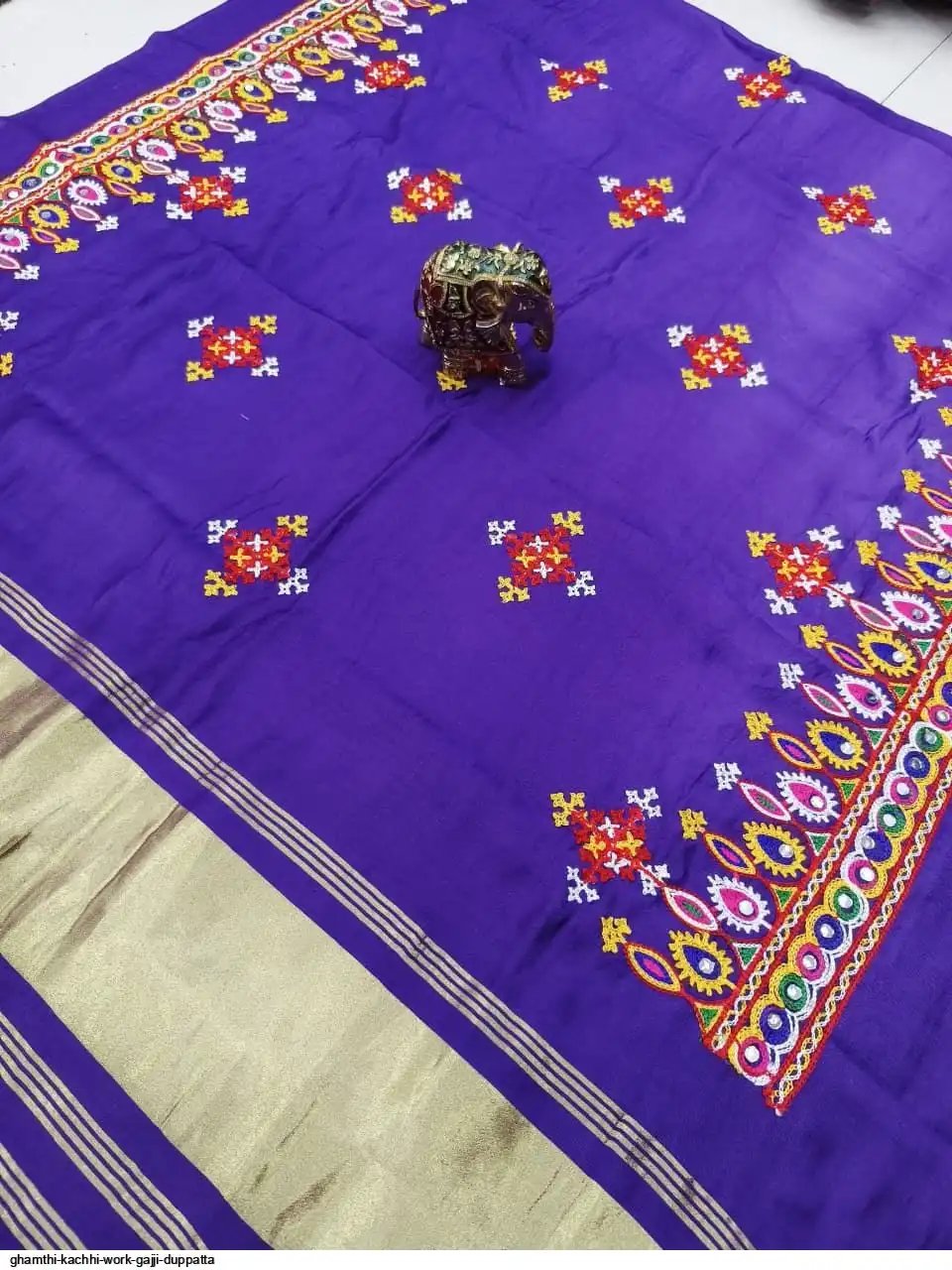 GHAMTHI KACHHI WORK GAJJI DUPPATTA 5