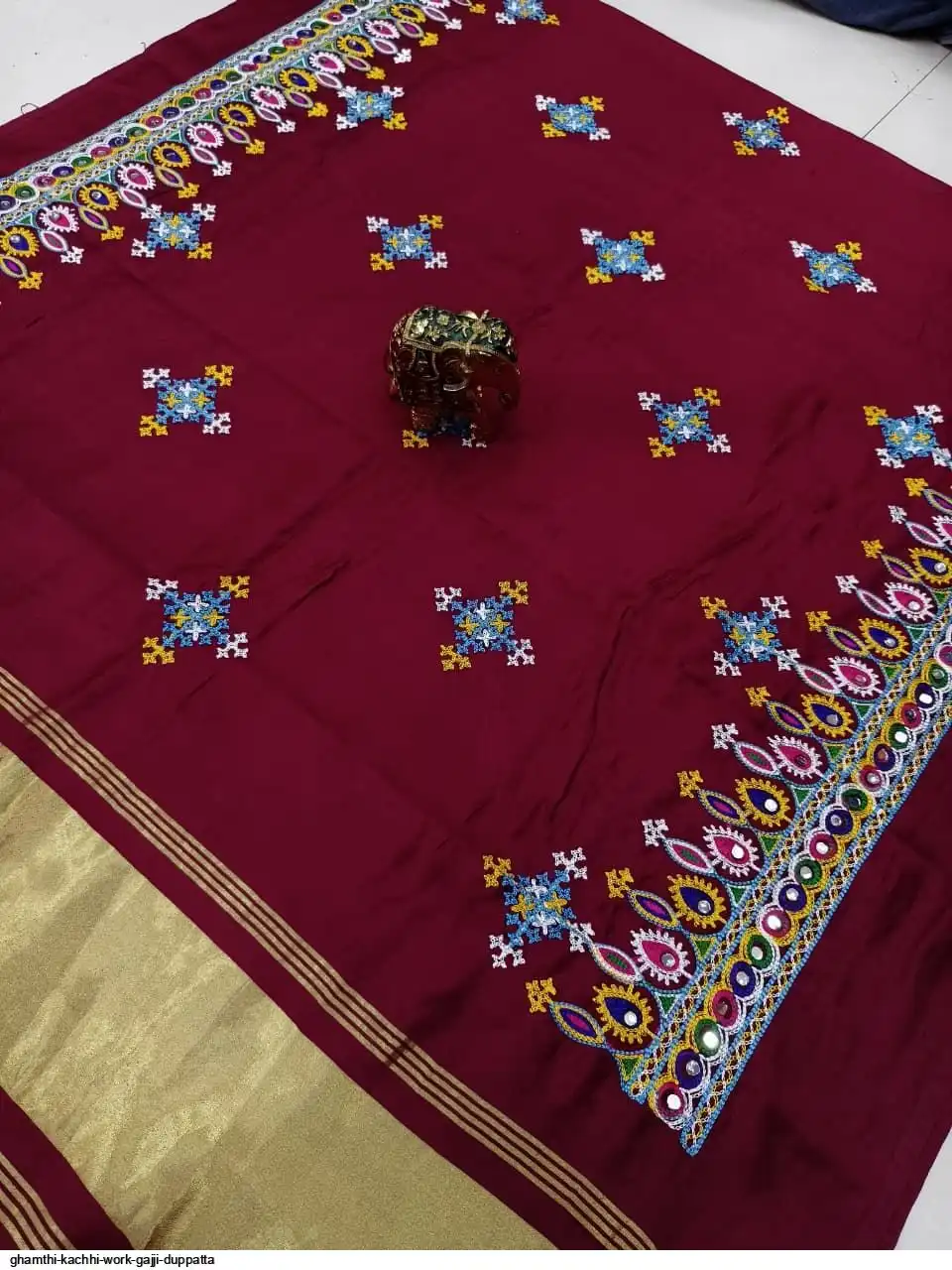 GHAMTHI KACHHI WORK GAJJI DUPPATTA 6