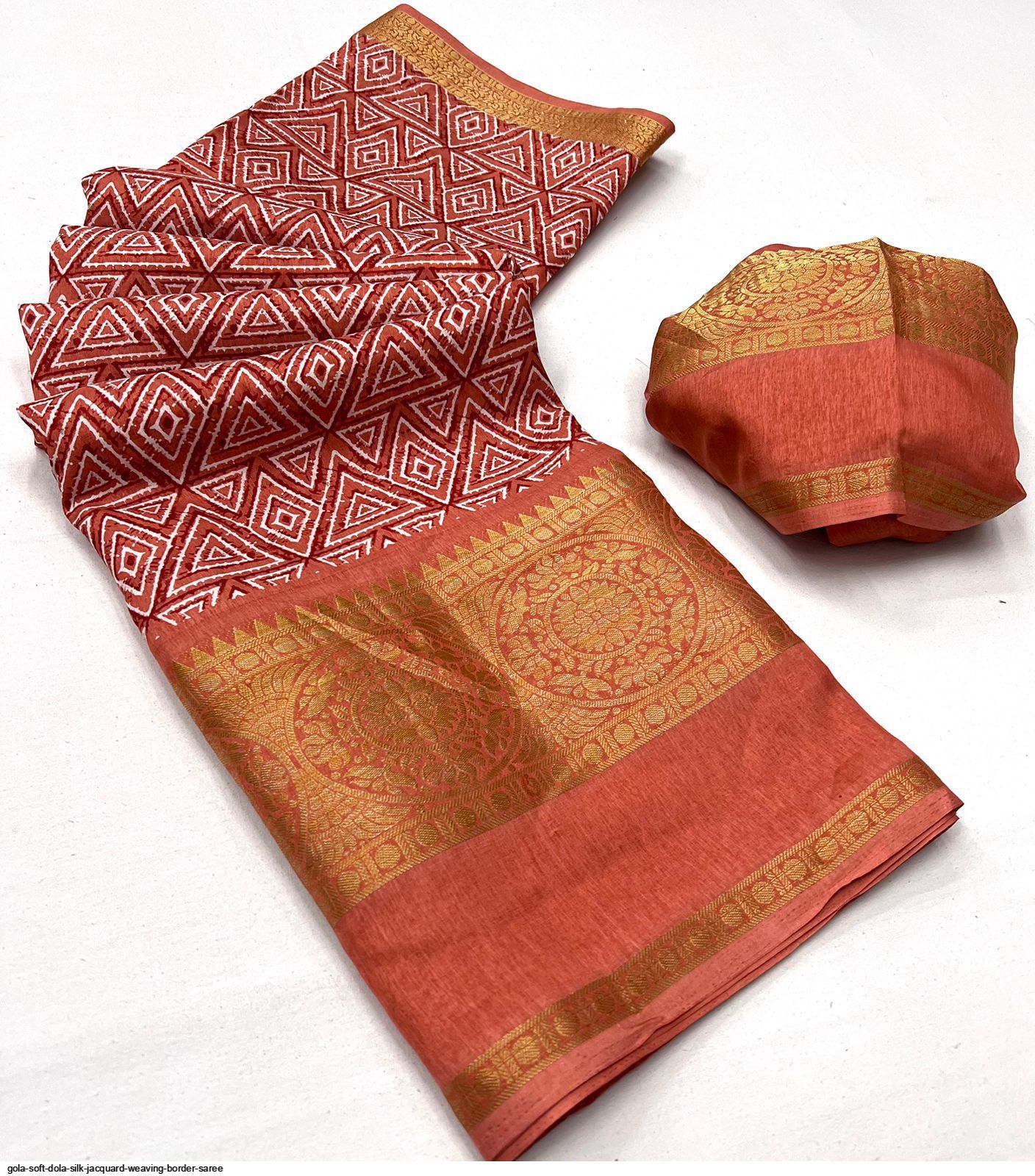 GOLA SOFT DOLA SILK JACQUARD WEAVING BORDER SAREE F