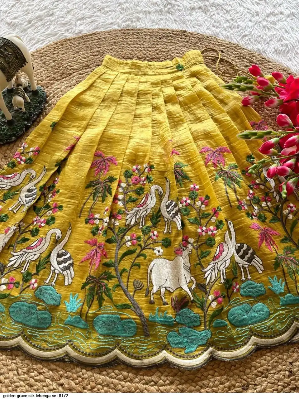GOLDEN GRACE SILK LEHENGA SET 8172 B