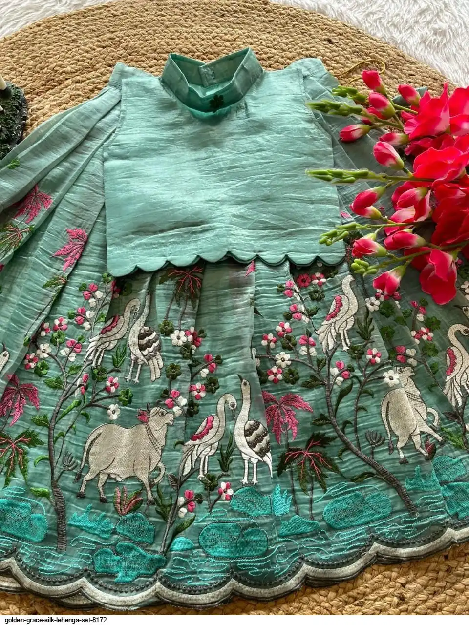 GOLDEN GRACE SILK LEHENGA SET 8172 C