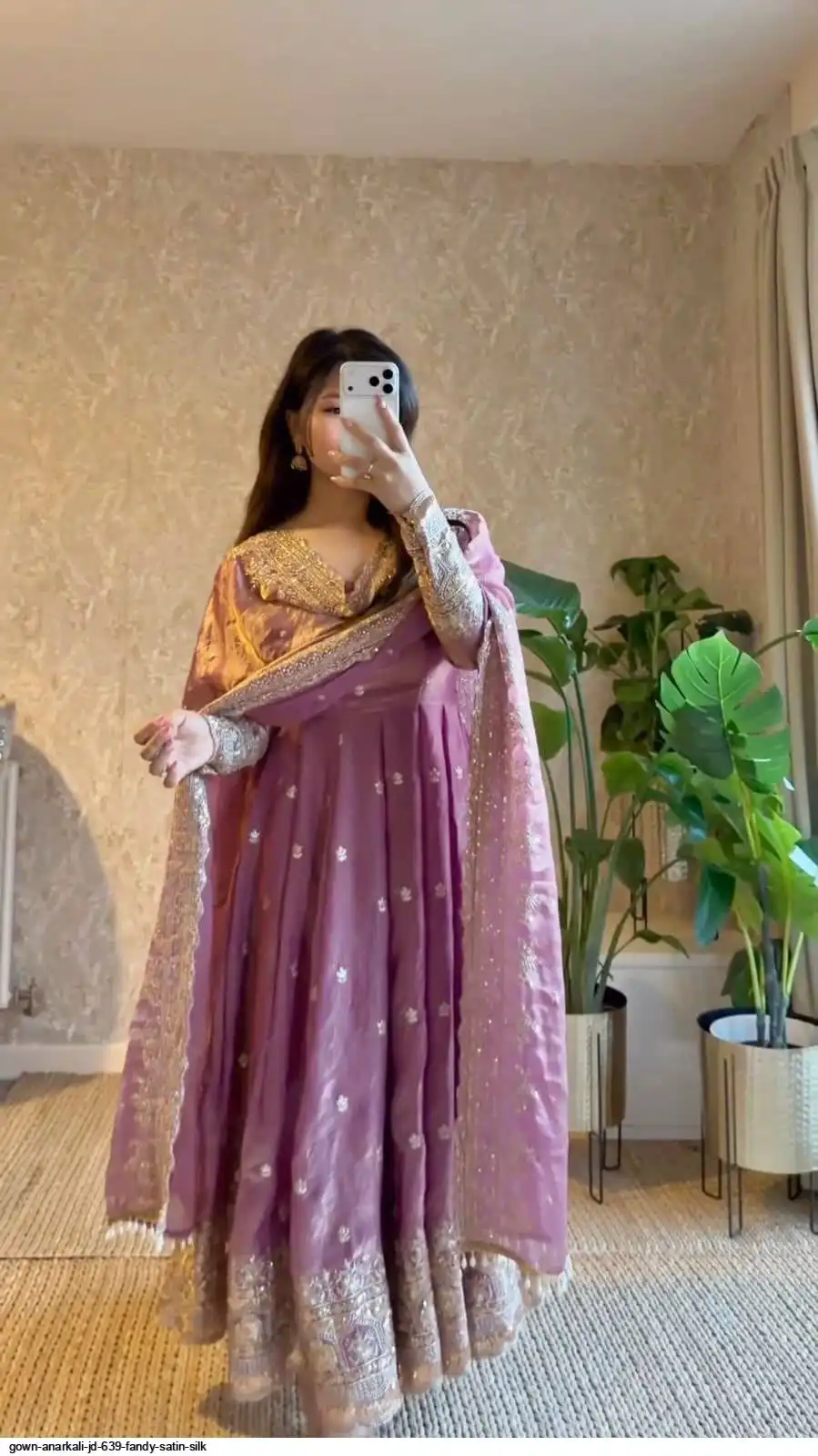 GOWN ANARKALI JD 639 FANDY SATIN SILK 2