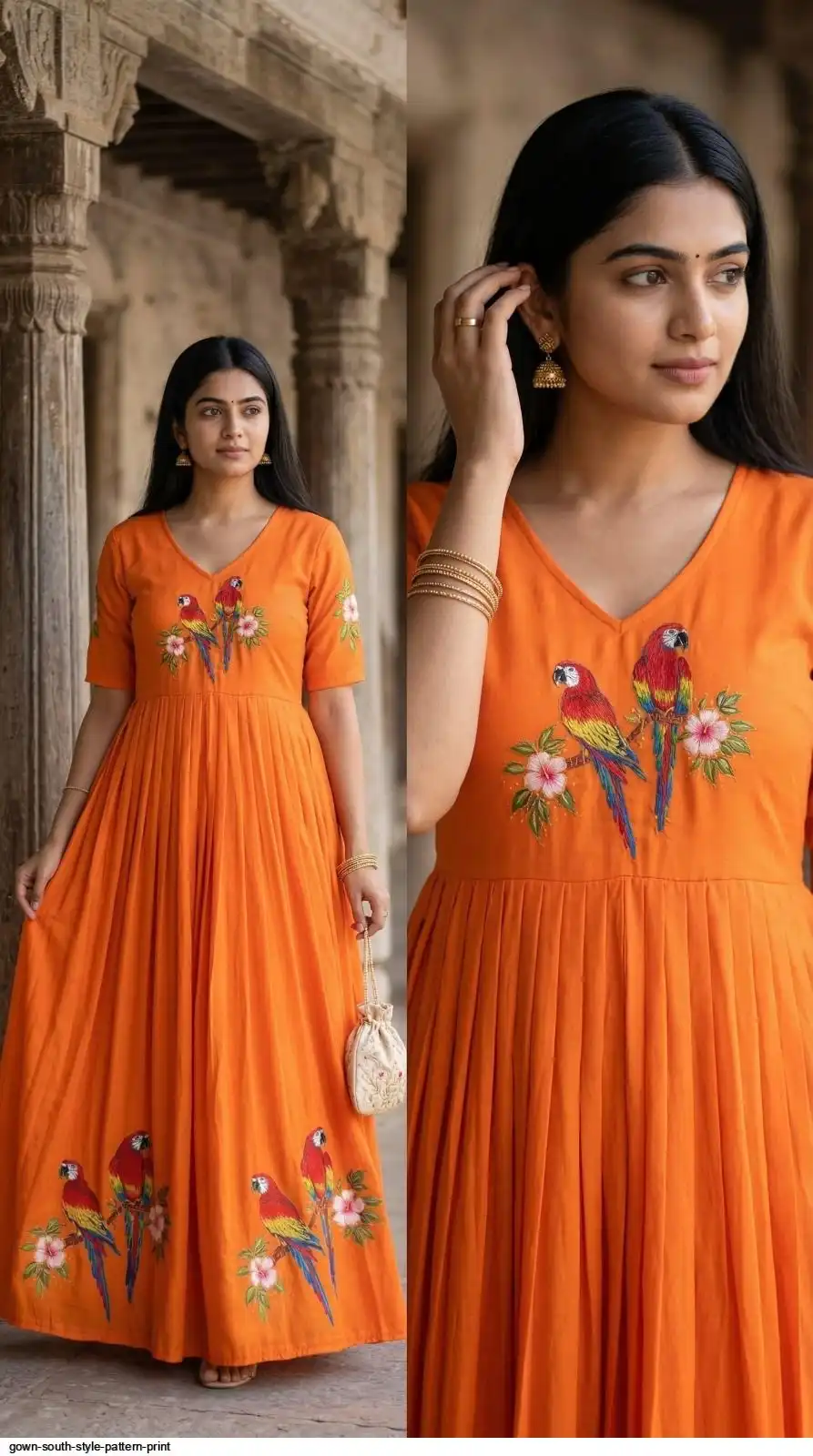GOWN SOUTH STYLE PATTERN PRINT B