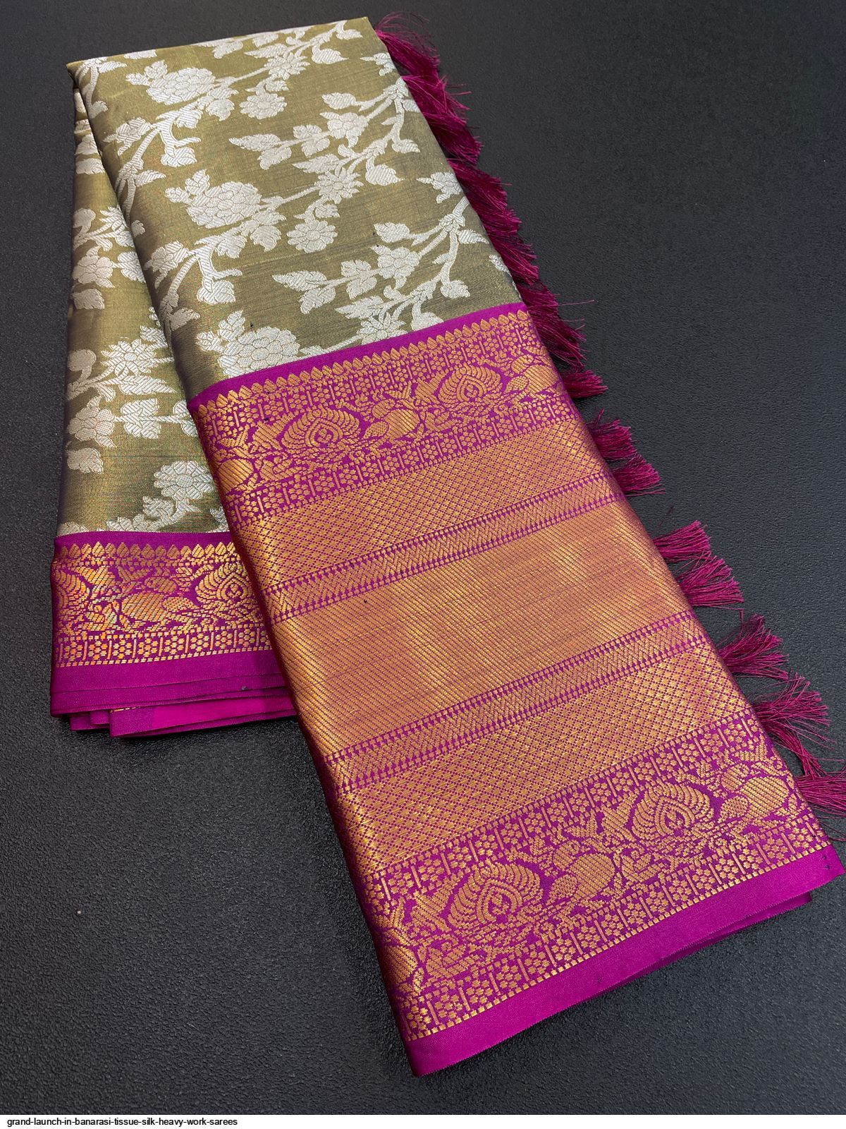 Gold Kanchipuram Tissue Silk Saree